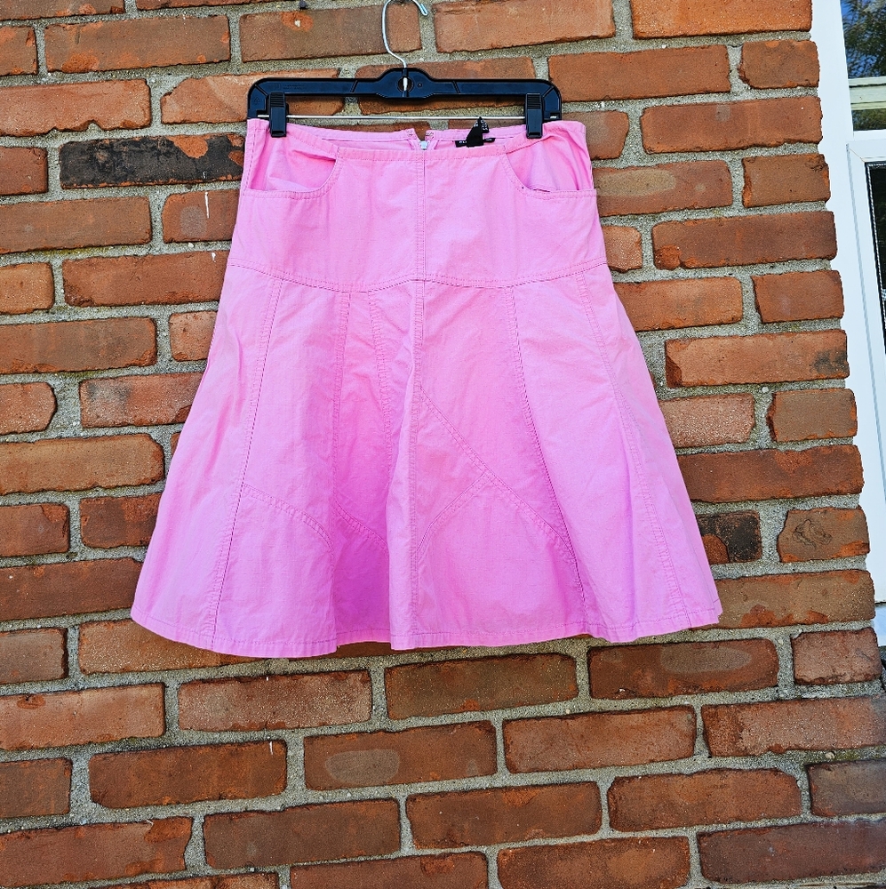 New VTG Club Monaco Pink Khaki Swing Skirt – Size 6